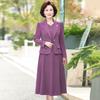 Vestido de madre de otoño 2024, nuevo vestido para mujeres de mediana edad y mayores, vestido de talla grande, vestido de novia, vestido de suegra de dos piezas