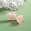 Aretes de Resina con Brillo de Gelatina de Árbol de Corazón Accesorios de Aretes Acrílicos de Color Sólido Fresco con Corazón de Durazno Accesorios Simples con Forma de Corazón Juveniles