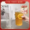 Copo de vidro para uso doméstico, alta capacidade, resistente a altas temperaturas, com tampa, canudo, copo de água, copo para chá com leite, copo de café, copo de bebida com aparência elegante