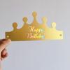 Chapéu Dobrável Chapéu de Aniversário Tamanho Ajustável Adulto e Crianças Podem Usar Chapéu de Coroa Dourada Chapéu de Papel de Festa Adereço de Cabeça