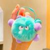 LLavero de coche con forma de bola de carbón, diseño de conejo elfo, muñeco creativo, mochila escolar, colgante para parejas, pequeños regalos al por mayor