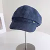 Chapéu Oitavado Retrô Decorado com Estrelas para Mulheres, Boné de Jovem Casual Versátil para Outono, Proteção Solar, Boné de Baseball Emagrecedor