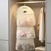 Bolsa colgante para calcetines, organizador colgante de armario multicapa para ropa interior de estudiante, esencial para colgar en la pared del dormitorio