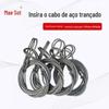Cinta de içamento de cabo de aço Longsheng inserida cabo de aço trançado cinta plana de cabo de aço içamento de cabo de aço cinta trançada aparelhamento