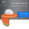 Fangta Protetor Solar de Verão Respirável Site Guarda-sol Chapéu Destaque Faixa Reflexiva Proteção UV Capacete Guarda-sol Chapéu Cornija