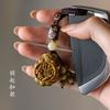 Retro High-grade Sandalwood Zodiac Rabbit Car Chaveiro Pingente Bonito Coelho Celular Cadeia U Disco Pingente Bolsa Pendurada