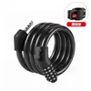 Cerradura con Llave para Bicicleta, Candado de Contraseña Antirrobo para Bicicleta de Montaña, Candado Portátil de Cable de Acero con Cadena para Bicicletas Eléctricas y Bicicletas