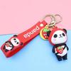 Chaveiro de boneca panda tridimensional de desenho animado, pingente fofo para bolsas masculinas e femininas, enfeites de bolsa, pequenos presentes de Sichuan, atacado