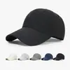 Gorra de béisbol de verano simple de secado rápido para hombres y mujeres, con parte superior suave, protección solar y visera larga que hace que la cara se vea más pequeña