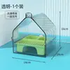 Comedouro transparente multifuncional para papagaios montado no teto, caixa de comida para pássaros à prova de respingos, comedouro externo com design retrátil para gaiola de pássaros