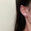 Pendientes de perlas sencillos y exquisitos con clip para la oreja, ligeros, de lujo, de alta gama, elegantes y modernos, para uso diario, con todo incluido, pendientes de moda.