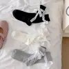 Calcetines de Algodón para Mujer Estilo Ballet Coreano Nuevo Primavera/Verano 2026, Lazo Largo de Cinta, Longitud Media Pantorrilla, Mismo Estilo que Lusi, Calcetines para Adolescentes