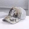 Gorra de Béisbol Ligera y Transpirable con Decoración de Malla y Lentejuelas, Estilo Sencillo y de Nicho, para Viajes al Aire Libre, Caminar, Sombrilla, Sombrero de Protección Solar