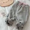 [En Stock] Pantalones de Chándal de Invierno Extra Gruesos para Niñas de 800g, Elegantes Pantalones Casuales Cálidos para Niños con Forro Polar
