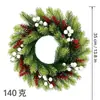 Guirlanda de Natal mais vendida da Amazon para decoração transfronteiriça com pinhas e frutos brancos, para pendurar na parede, decoração macia, enfeite pendurado para atmosfera de festa