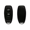 Control remoto inalámbrico de metal de 433 MHz con 2 botones y transmisor de aprendizaje de código fijo 1527.