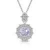 Collar de Girasol Cortado a Fuego Artificial de Piedras Preciosas de Colores Más Vendido en Tiktok con Colgante de Circonita Diamante de Alto Carbono, Dropshipping en Transmisiones en Vivo de Xiaohongshu