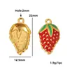 Pingente de Fruta Esmaltado em Aço Inoxidável Banana Doce Morango Melancia Laranja Pingente Chaveiro DIY Acessórios de Joia