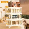 Carrito de Snacks para Mascotas, Mini Bus Móvil para Gatos con Estante de Almacenamiento con Ruedas, Estante de Almacenamiento para Dormitorio, Carrito de Snacks