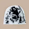 Chapéus de Tricô Jacquard Retrô Americano para Outono e Inverno, para Homens e Mulheres, Quentes e Personalizados, Chapéus de Frio de Rua, Chapéus de Puxar Atacado