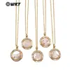 Wt-Jn364 Colar Pingente de Concha Branca Natural Personalizado Estilo Ins Pomba da Paz Religiosa Padrão Especial Gravado