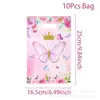 Bolsa de Regalo Portátil Transfronteriza Animales de la Selva Mariposa Sirena Bolsa de Regalo Bolsa de Empaque de Regalo para Fiesta de Cumpleaños Infantil