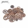 10 cores misturadas steampunk engrenagem chapeamento liga jóias diy jóias acessórios pequeno pingente fabricantes atacado