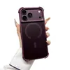 Funda Magnética Fuerte Anticaídas Cuadrada con Tacto de Piel Compatible con Apple 11/13 Rojo Cereza 18PRO/17PRO Moderna 16
