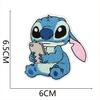 Pegatina de Tela Bordada Perro Robot Etiqueta Bordada para Computadora Parche de Dibujos Animados Perro Alienígena Ángel Pegatina Pegatina Bordada Bebé Interestelar