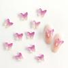 Novos Acessórios de Unhas Borboleta Gradiente de Duas Cores Mudança de Cor Luminous Borboleta Estéreo Acessórios de Unhas DIY Ao Vivo