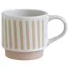 Taza de cerámica vintage, taza de café de cerámica simple estilo japonés, taza de leche para uso doméstico, taza para beber el desayuno, taza apilable