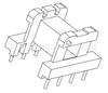 Esqueleto de transformador de alta frequência EE1905 horizontal 4+4 pinos HXB-EE1904-1 espaçamento entre fileiras 12,50mm fonte de alimentação