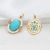 Accesorios para Colgantes DIY Nueva Serie Clásica Versátil Geométrica Nácar Turquesa Joyería al por Mayor