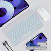 Teclado Bluetooth retroiluminado ruso Adecuado para iPad Teléfono móvil Tableta Teclado luminoso colorido Ratón Español Árabe