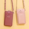 2021 nuevo color sólido moda simple hombro bolsa pequeña bandolera bolsa para teléfono tarjetero billetera para licencia de conducir de mujer