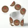 Decoración Redonda de Papel Kraft Natural para Hornear en Fiestas, Rama de Olivo, Decoración Hecha a Mano de Amor, Pegatina Selladora para Etiquetas
