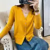 Top de tricô outono precoce estilo coreano suéter gola V base solta feminino cor sólida cardigã curto peça única dropshipping