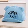 Sombrero de Verano Delgado para Bebé con Ala Suave Estilo Coreano de Exportación Secado Rápido Protección Solar Sombrero Súper Lindo Oso Parpadeante Gorra de Béisbol para Bebé