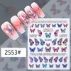 Pegatinas de mariposa para redes sociales, pegatinas para decoración de uñas, surtido de 50, adhesivas, calcomanías de uñas 5D en relieve, venta al por mayor, luz de concha, luminosas