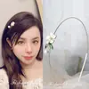 Livro Vermelho Pequeno Pedra Olho de Gato Strass Liga Estilo Coreano Pérola Fina Faixa de Cabelo Moda Faixa de Cabelo para Lavar o Rosto Presilha de Cabelo Acessórios de Cabelo Transfronteiriços