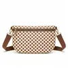 Bolsas Femininas Transfronteiriças 2026 Nova Bolsa Grande de Ombro Transversal Versátil Bolsa Feminina Bolsa Xadrez Moda de Rua