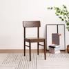 Silla de comedor nórdica de madera maciza, silla de comedor de nogal para el hogar, mesa de comedor de roble para apartamento pequeño y silla de estudio con taburete de respaldo
