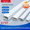 12 * 7mm Guangdong slot plano pvc trunking plástico branco espessado aberto-montado cabo trunking isolamento