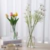 Adornos de Jarrón de Plástico Acrílico para PC Arreglo Floral para Sala de Estar Bambú Rico Transparente Hidropónico Cultivo en Agua Imitación Vidrio Recipiente Anticaída