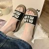 [Factory Outlet] chinelos de comércio exterior transfronteiriços sandálias femininas de verão novas sandálias femininas de uma palavra arrastar sapatos de praia casuais