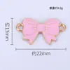 Pajarita 3D de Dibujos Animados con Accesorios de Esmalte Dorado DIY Accesorios para el Cabello Llavero Colgante Mayoreo