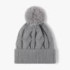 Novo Estilo Gorro Jacquard Espesso Quente Sem Aba Tricô para Mulheres, Chapéu de Lã para Exterior, Gorro de Tricô Versátil Casual para o Dia a Dia