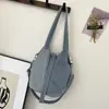 Bolsa Feminina Jeans Estilo Coreano de Alto Padrão 2026 Verão Nova Bolsa de Mão de Nicho Bolsa de Ombro Bolsa Balde Casual para o Dia a Dia