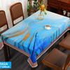 Mantel Edición Especial Hilo de Flores Rectangular Impermeable A prueba de Aceite Anti-escaldaduras No lavable Mantel de Comedor Mantel de PVC para el Hogar Mesa de Centro