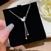 Colgante Suave, de Alta Gama y Exquisito, Nuevo Estilo Ins Nicho Versátil Cadena para Clavícula Collar con Borla de Mariposa Accesorios para Mujeres